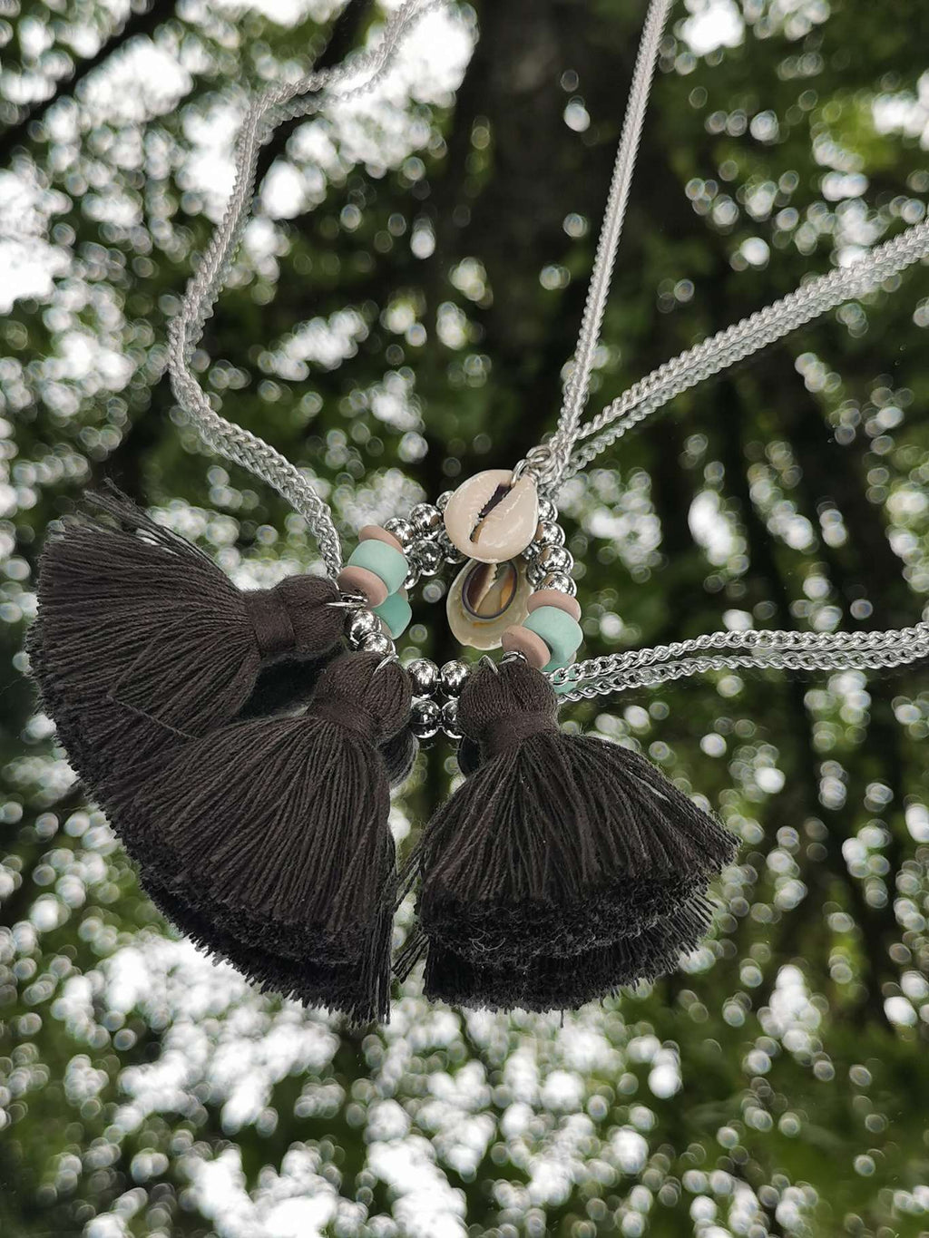 Collier chaîne en acier inoxydable - BOHO