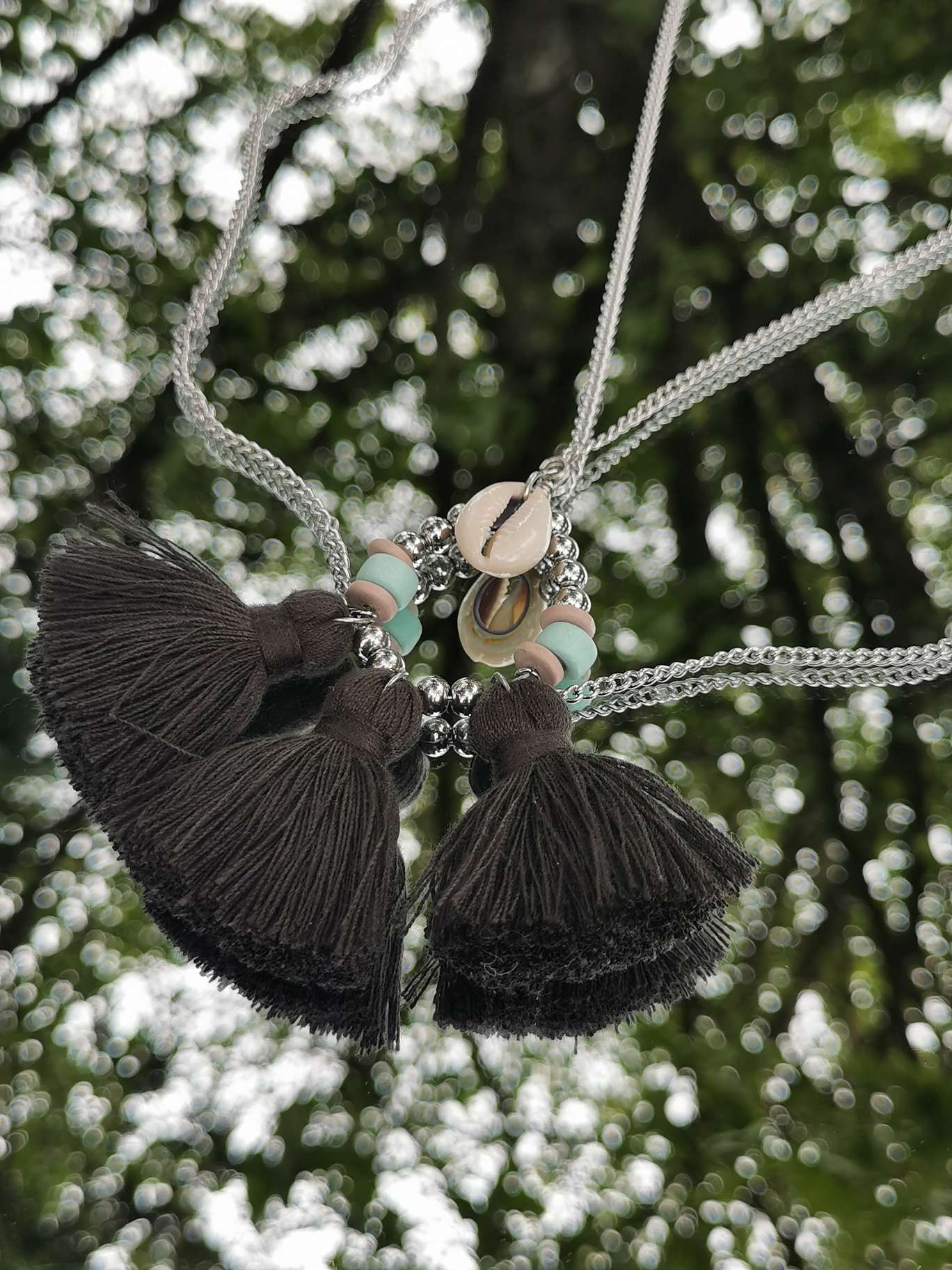 Collier chaîne en acier inoxydable - BOHO