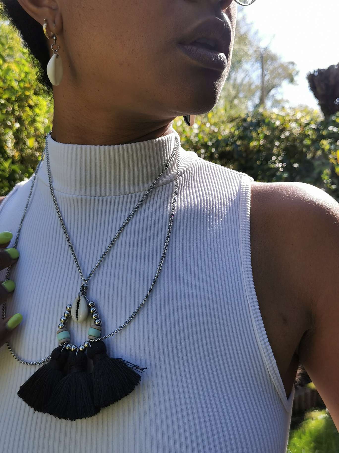 Collier chaîne en acier inoxydable - BOHO
