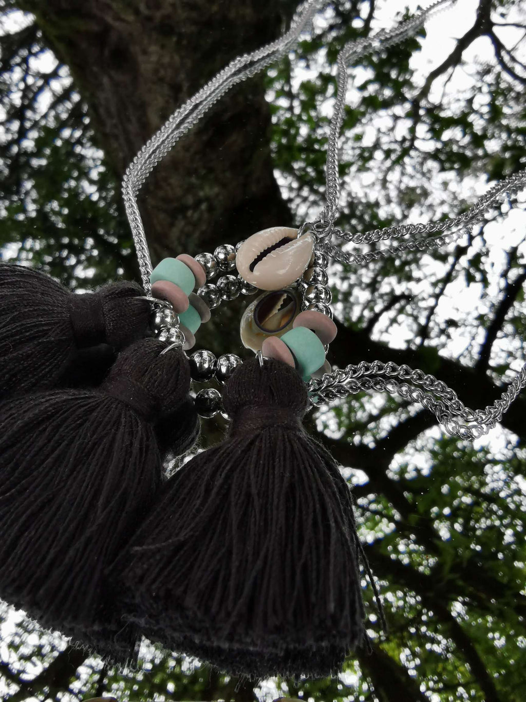 Collier chaîne en acier inoxydable - BOHO