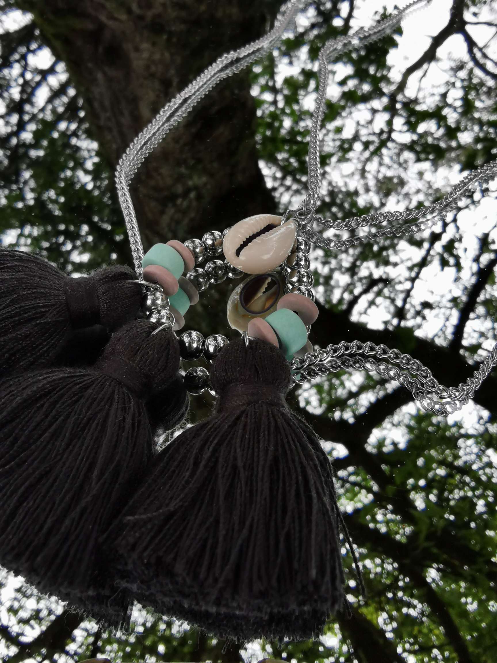 Collier chaîne en acier inoxydable - BOHO