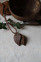 Collier mixte noix de coco - FEUILLES