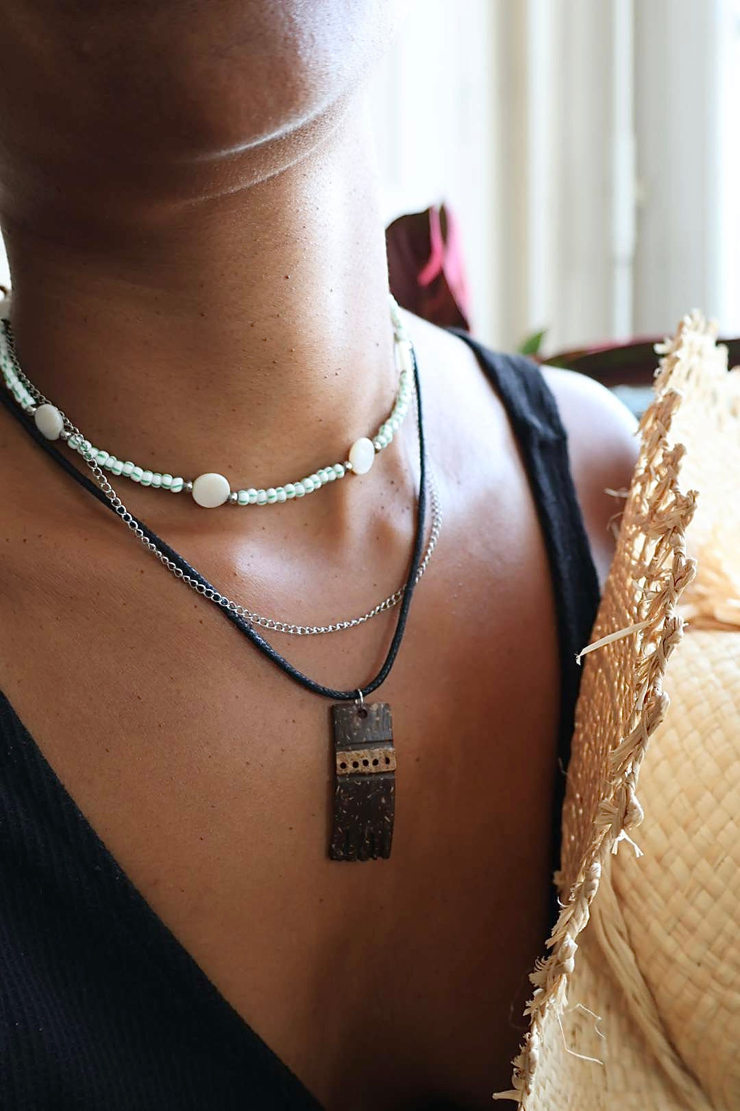 Collier mixte en noix de coco - TOTEM