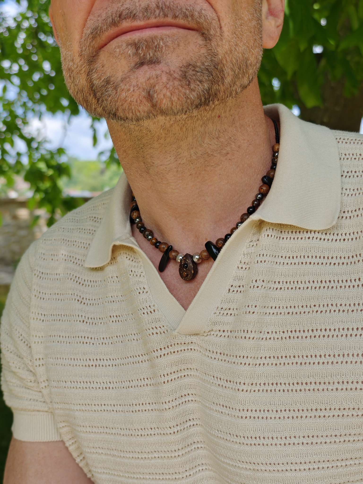 Collier mixte PRIMAL "Énergie terrestre"