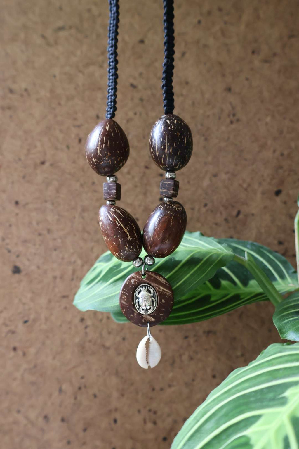Collier mixte graine de palmier KHEPRI