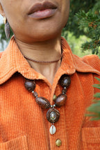 Collier mixte graine de palmier KHEPRI