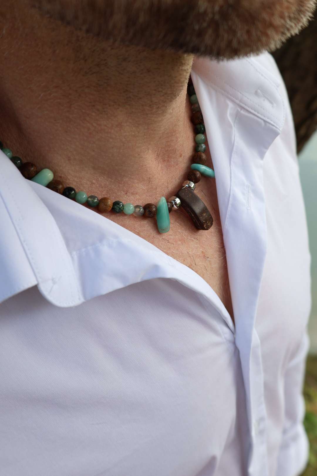 Collier mixte PRIMAL "Sérénité tropicale"