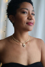 Collier pierre naturelle unakite - CLAUDINE