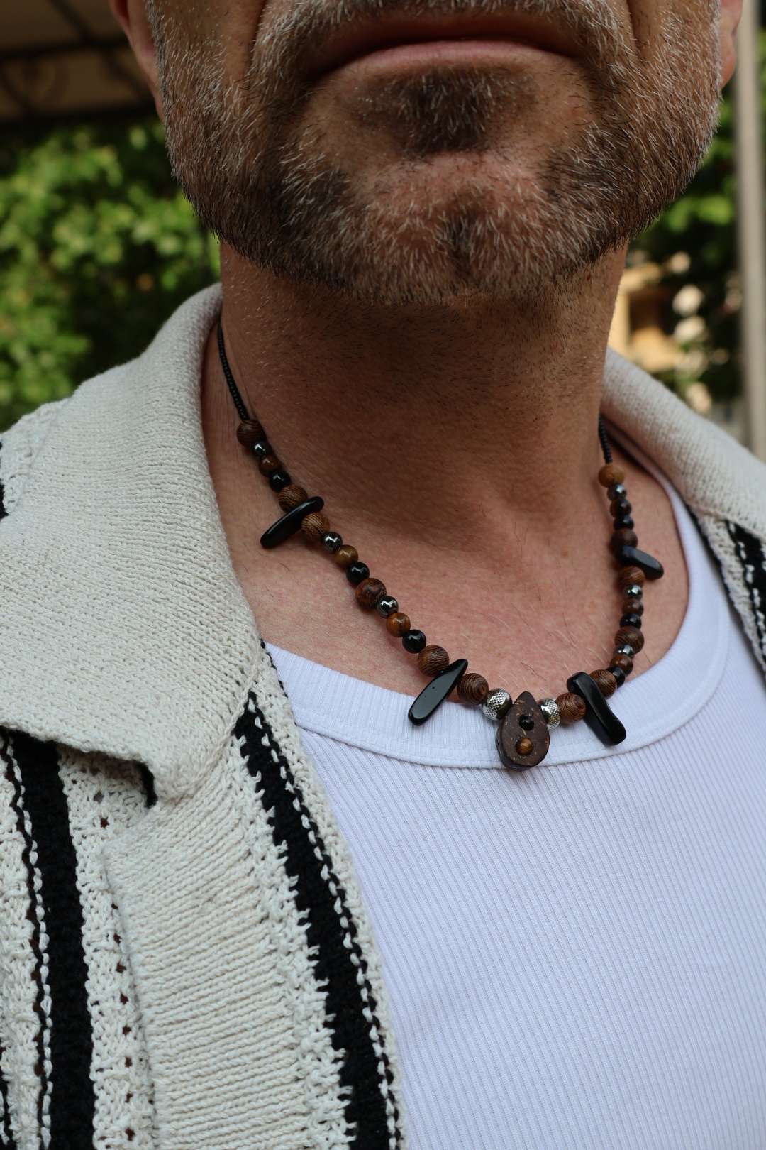 Collier mixte PRIMAL "Énergie terrestre"