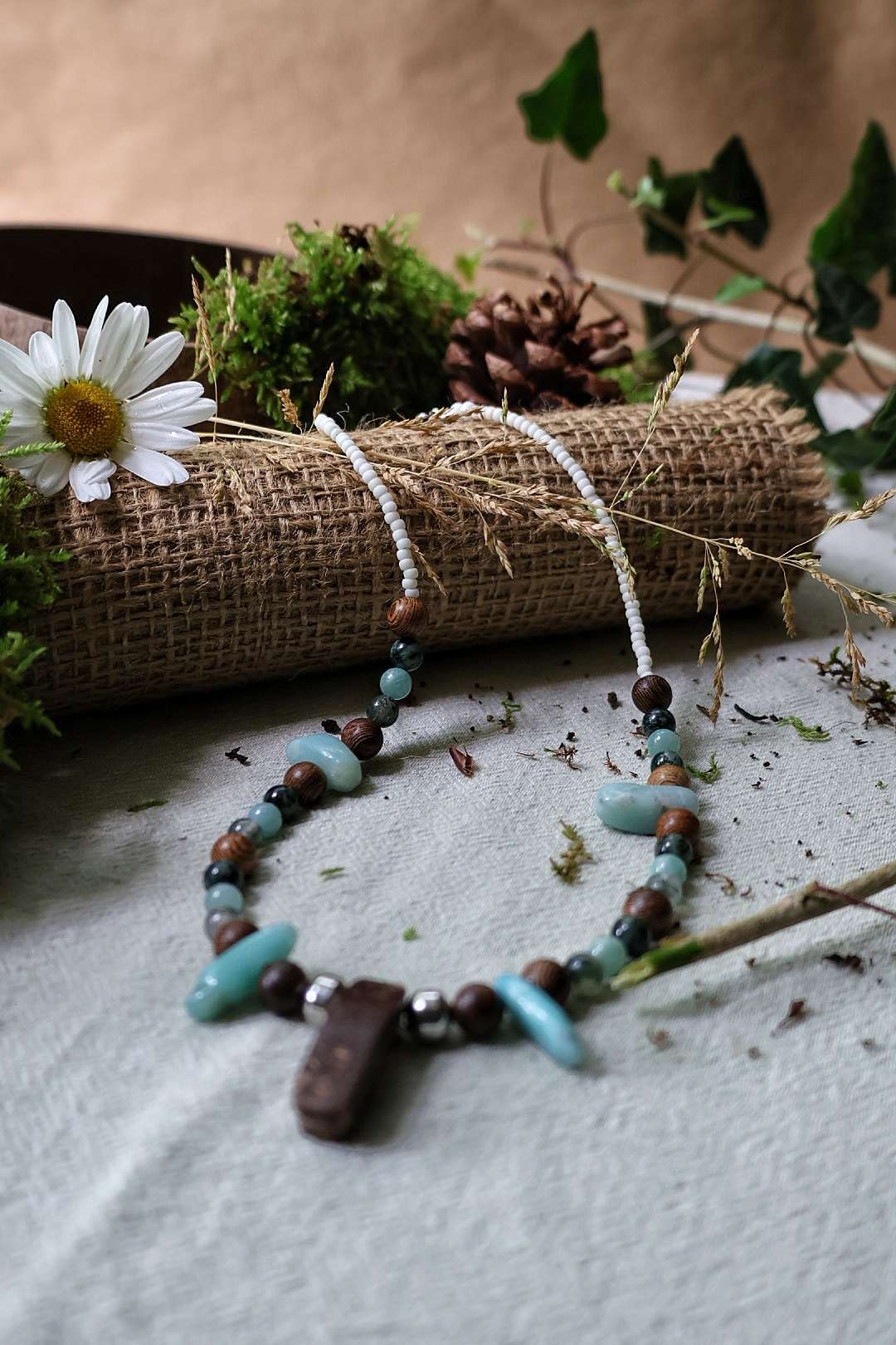 Collier mixte PRIMAL "Sérénité tropicale"