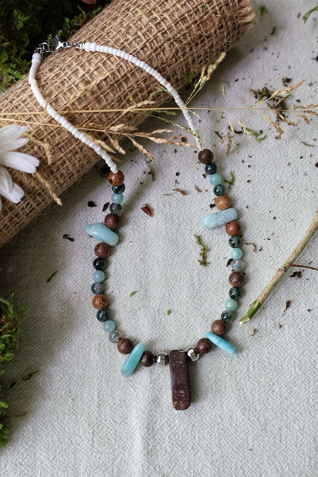 Collier mixte PRIMAL "Sérénité tropicale"