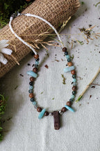 Collier mixte PRIMAL "Sérénité tropicale"