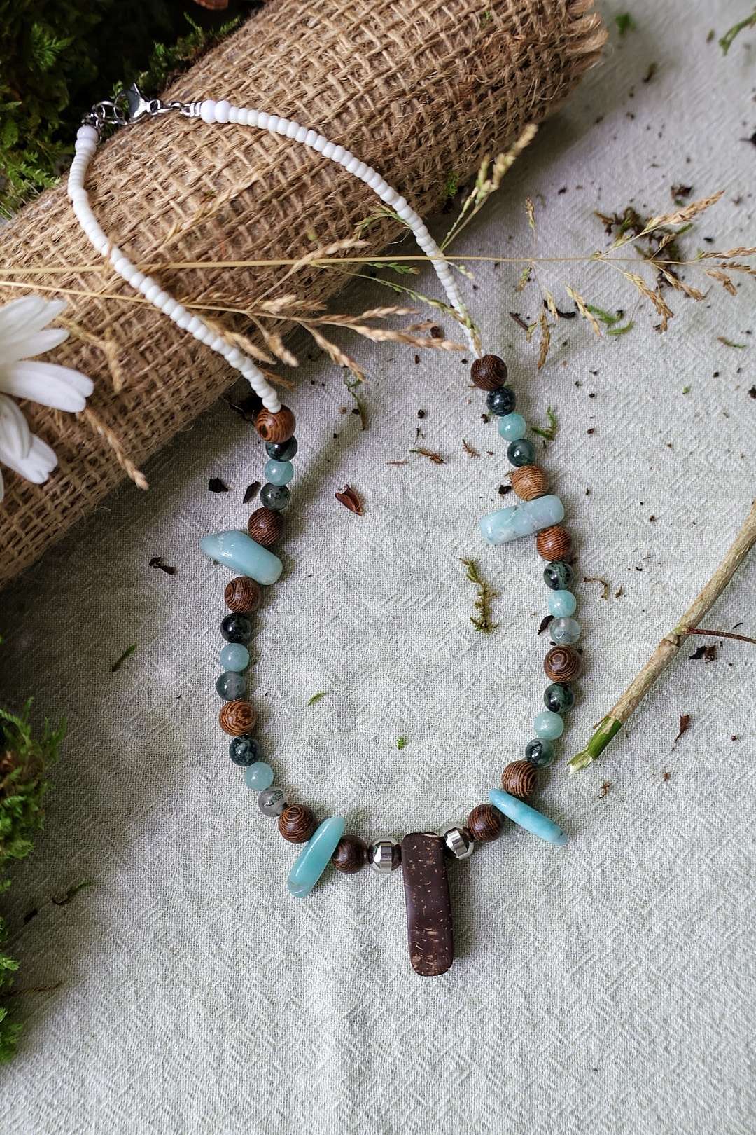 Collier mixte PRIMAL "Sérénité tropicale"