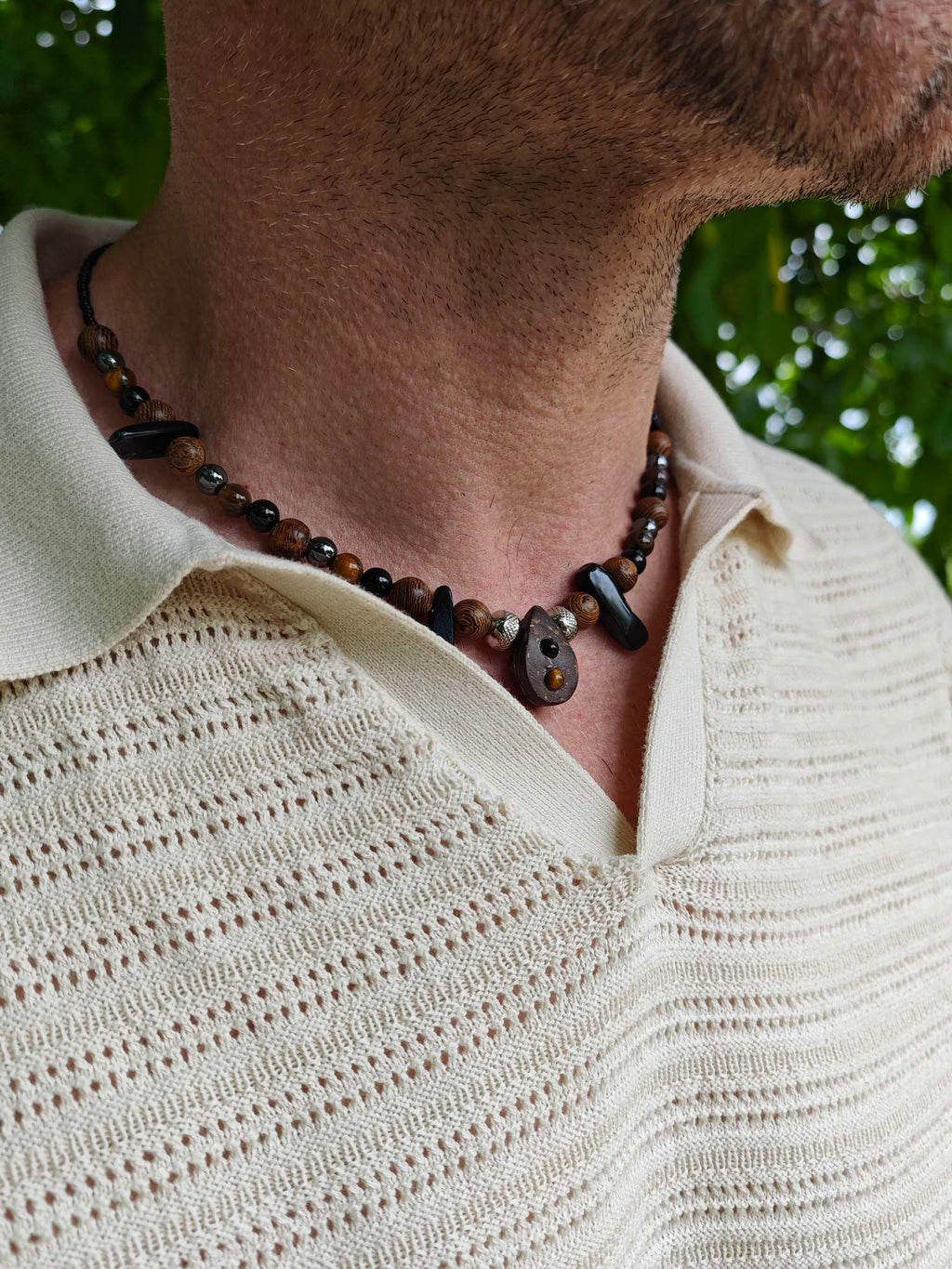 Collier mixte PRIMAL "Énergie terrestre"
