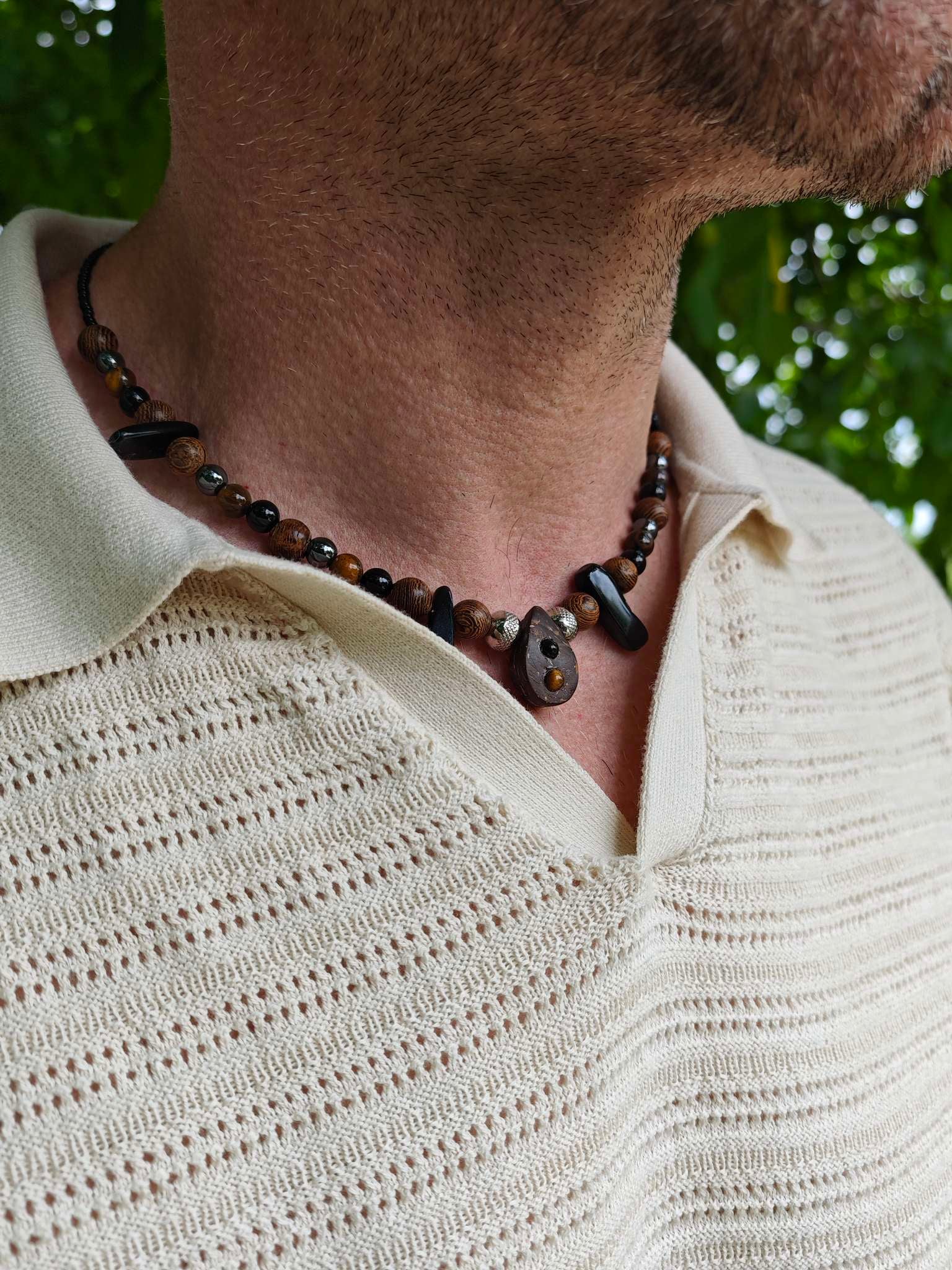 Collier mixte PRIMAL "Énergie terrestre"