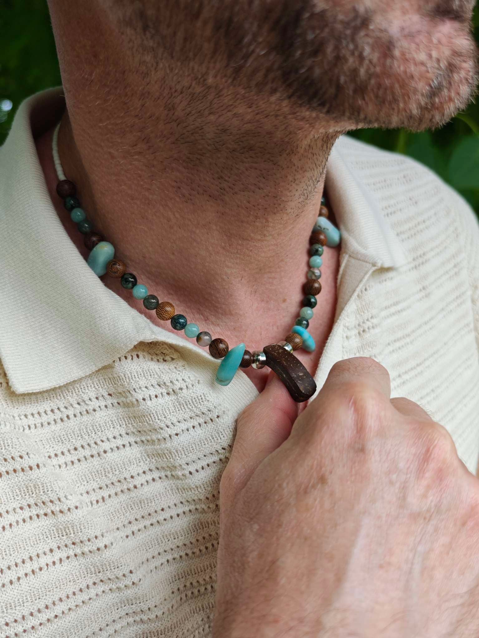 Collier mixte PRIMAL "Sérénité tropicale"
