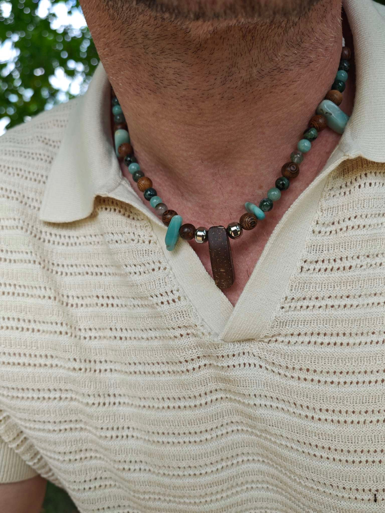 Collier mixte PRIMAL "Sérénité tropicale"