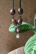 Collier mixte graine de palmier KHEPRI
