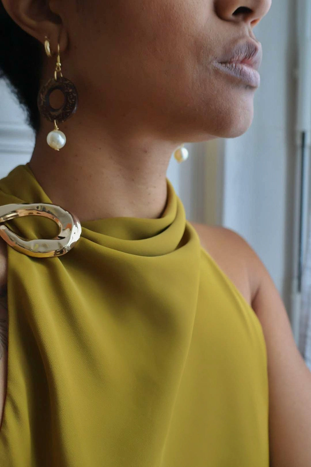 Boucles d'oreilles dorées 24k - COURONNE