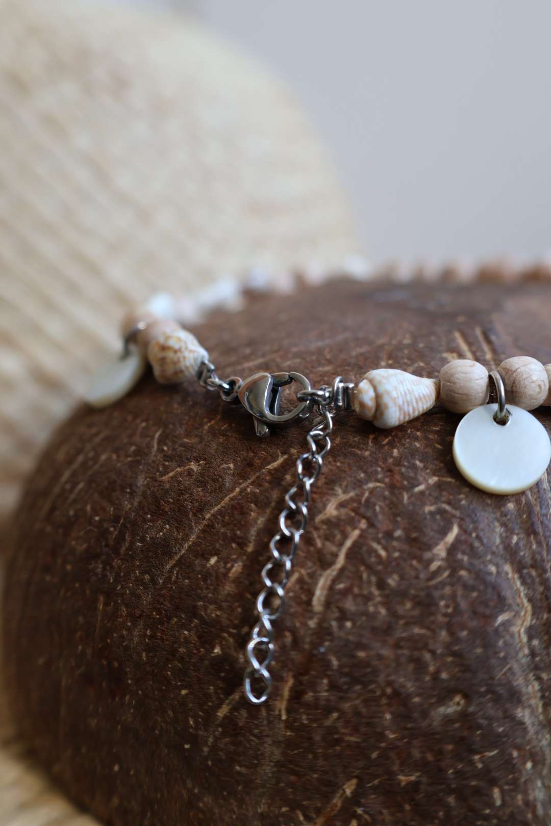 Bracelet de cheville nacre coquillages - VAIMITI
