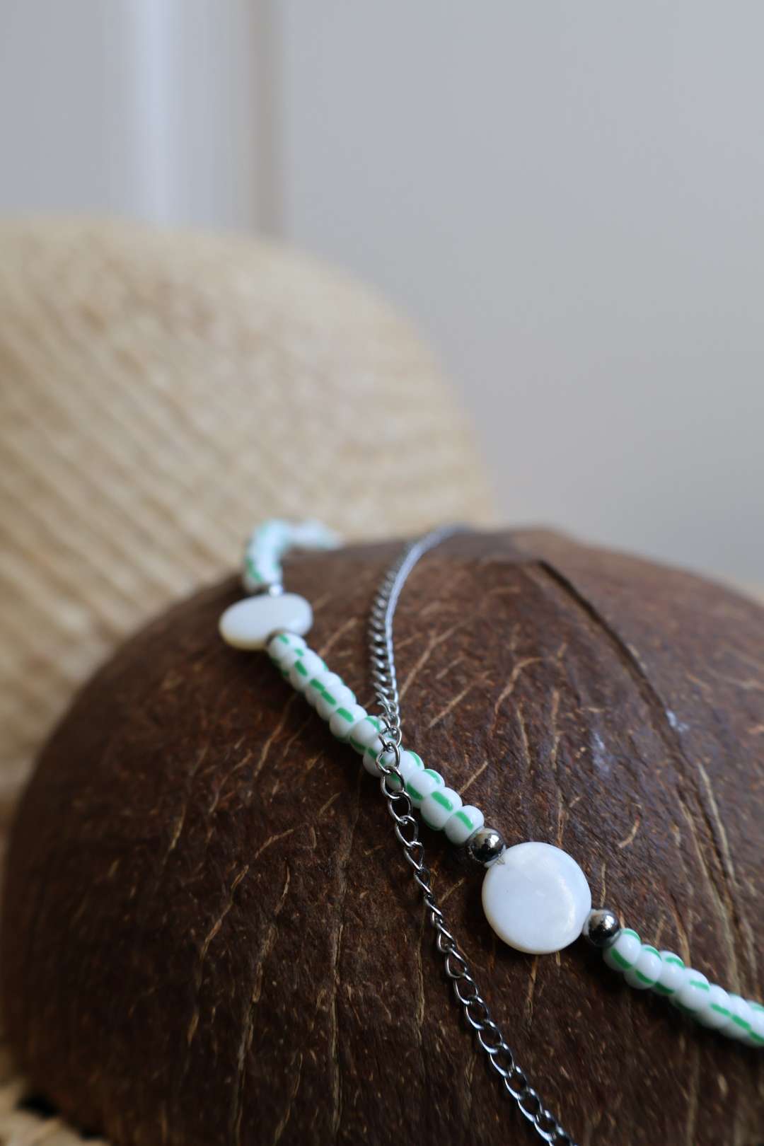 Collier 2 en 1 nacre et perles en verre - PRECIOSA
