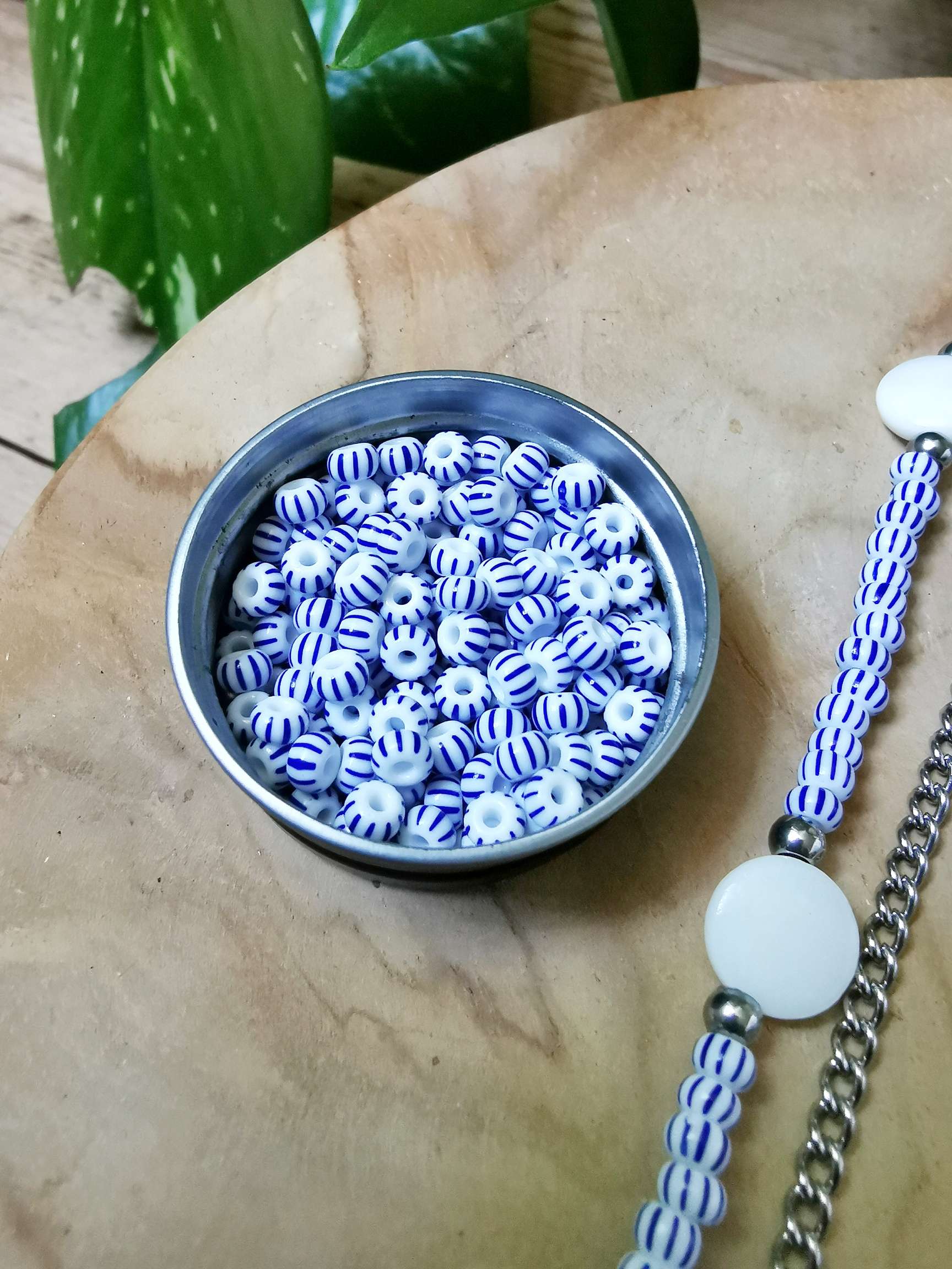 Collier 2 en 1 nacre et perles en verre - PRECIOSA