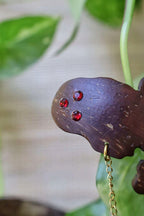 Broche naturelle en noix de coco - MARTINIQUE